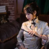 Shika小鹿鹿《中秋旗袍》主题写真：12张全套美图