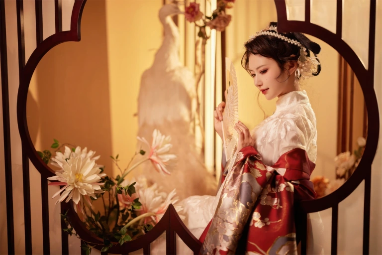 Shika小鹿鹿《大明富贵花》主题写真：11张全套美图
