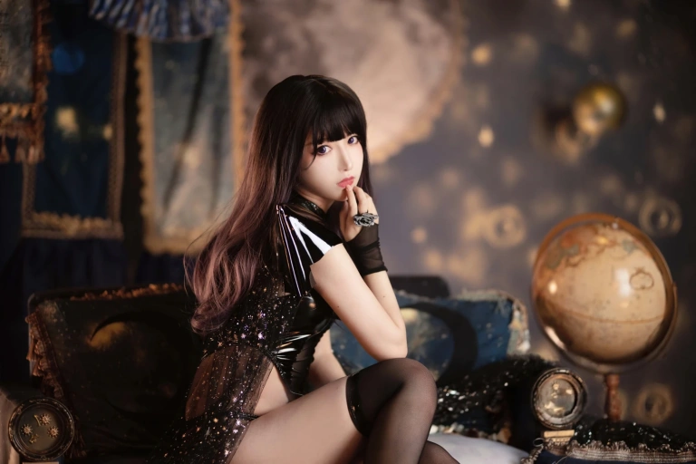 Shika小鹿鹿《万圣节魅魔》主题写真：13张全套美图