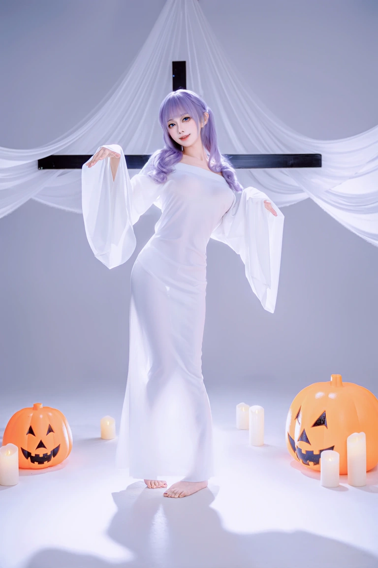 Shika小鹿鹿《幽灵娘》主题写真：30张全套美图