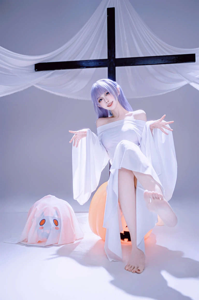 Shika小鹿鹿《幽灵娘》主题写真：30张全套美图
