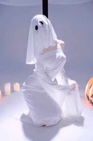 Shika小鹿鹿《幽灵娘》主题写真：30张全套美图