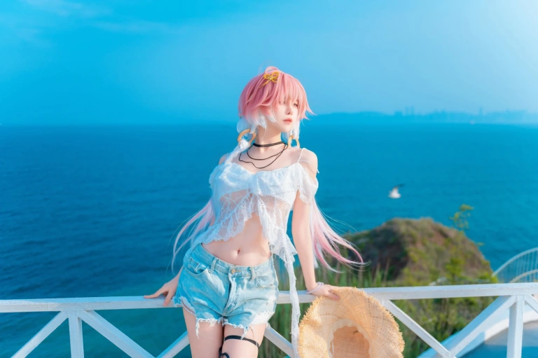 Shika小鹿鹿《鸣潮 长离同人》主题写真：22张全套美图