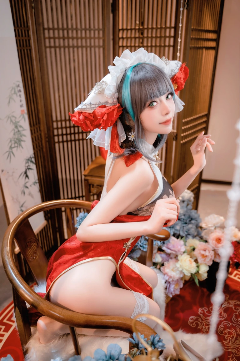 Shika小鹿鹿《新年柴郡》主题写真：16张全套美图