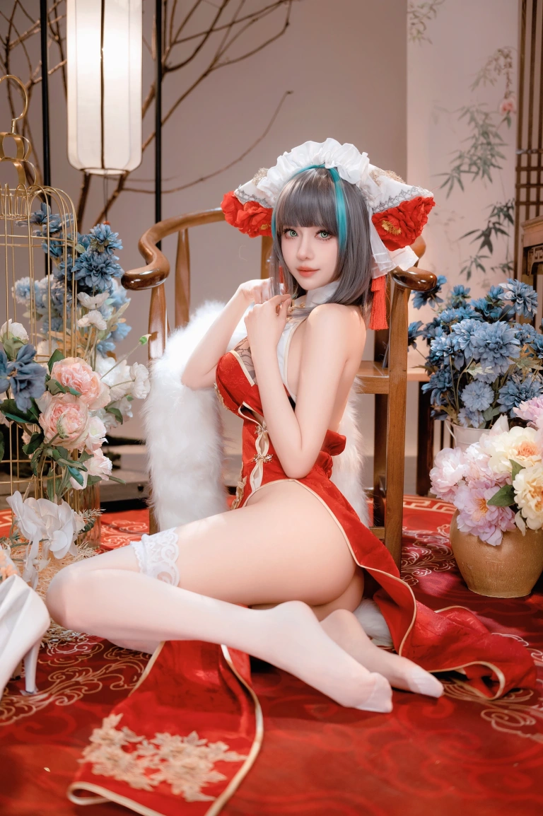 Shika小鹿鹿《新年柴郡》主题写真：16张全套美图