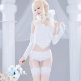 Shika小鹿鹿《Saber花嫁》主题写真：22张全套美图