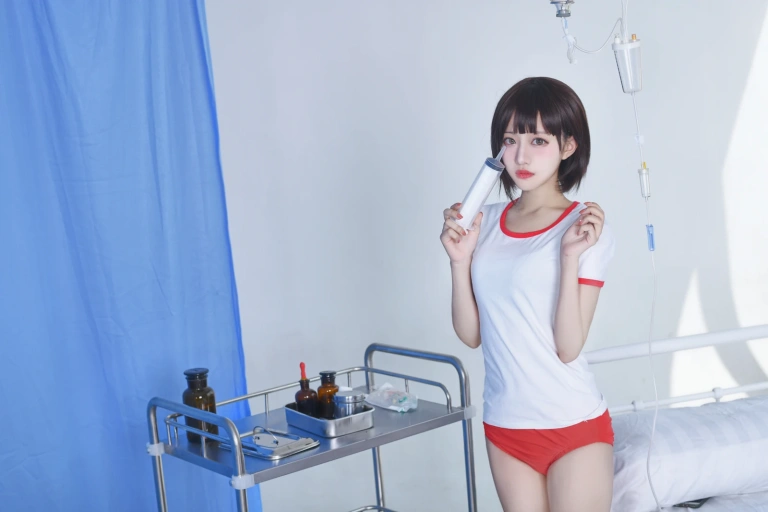 Shika小鹿鹿《保健室》主题写真：12张全套美图
