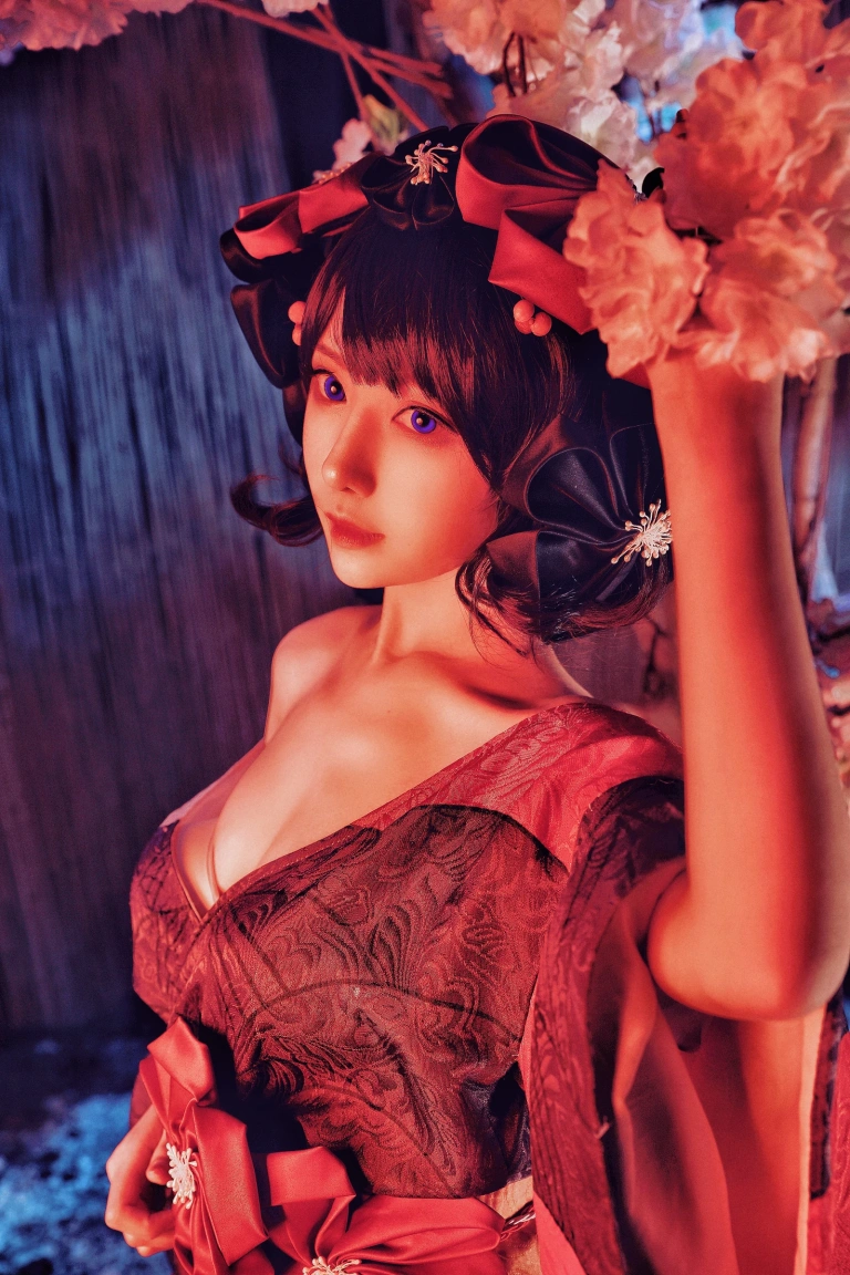 Shika小鹿鹿《北斋和服》主题写真：14张全套美图