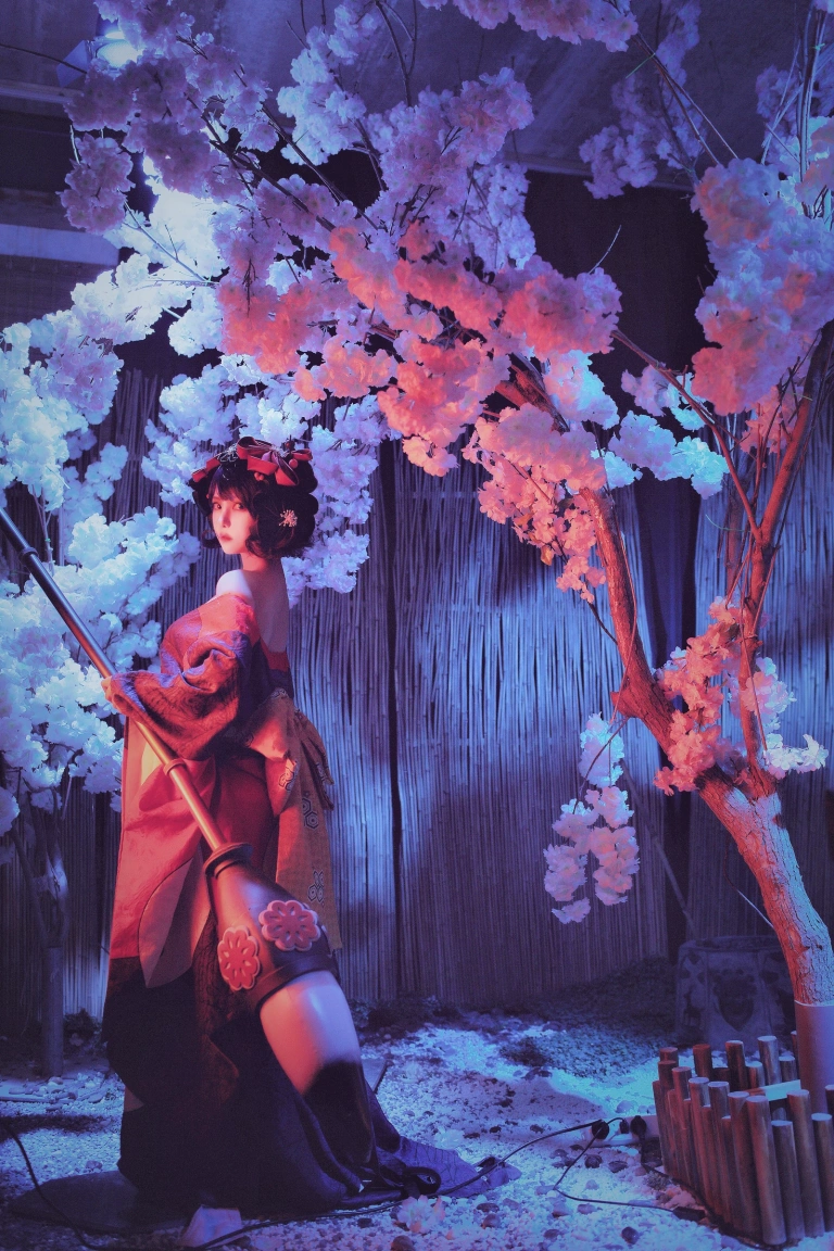 Shika小鹿鹿《北斋和服》主题写真：14张全套美图