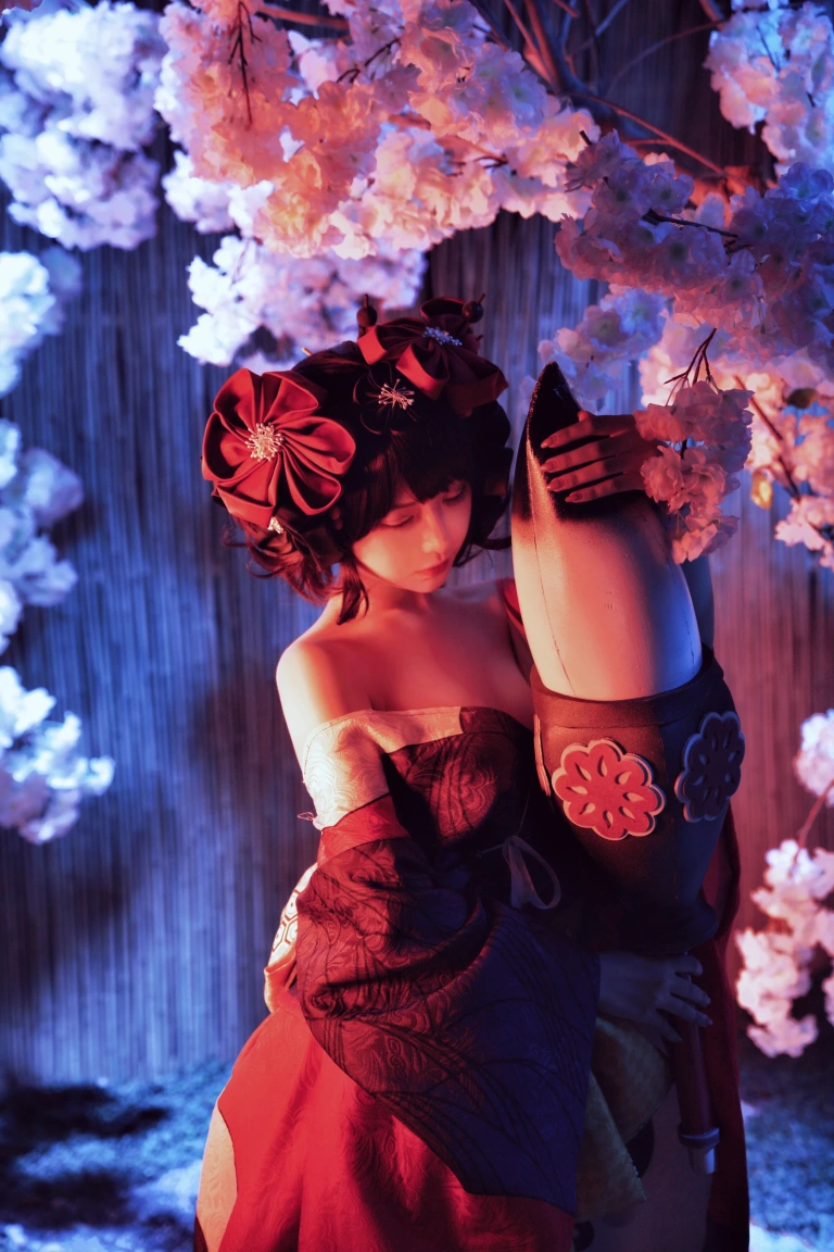 Shika小鹿鹿《北斋和服》主题写真：14张全套美图
