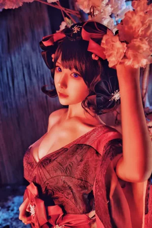 Shika小鹿鹿《北斋和服》主题写真：14张全套美图