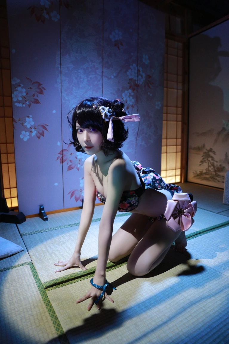 Shika小鹿鹿《北斋泳装》主题写真：21张全套美图