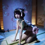 Shika小鹿鹿《北斋泳装》主题写真：21张全套美图
