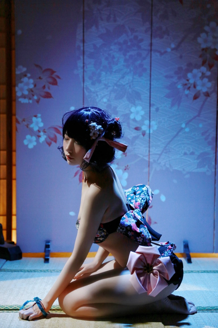 Shika小鹿鹿《北斋泳装》主题写真：21张全套美图