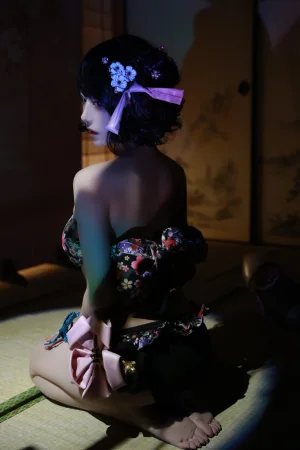 Shika小鹿鹿《北斋泳装》主题写真：21张全套美图