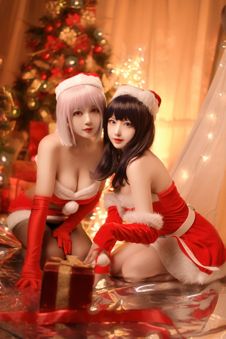 Shika小鹿鹿《圣诞六花》主题写真：11张全套美图