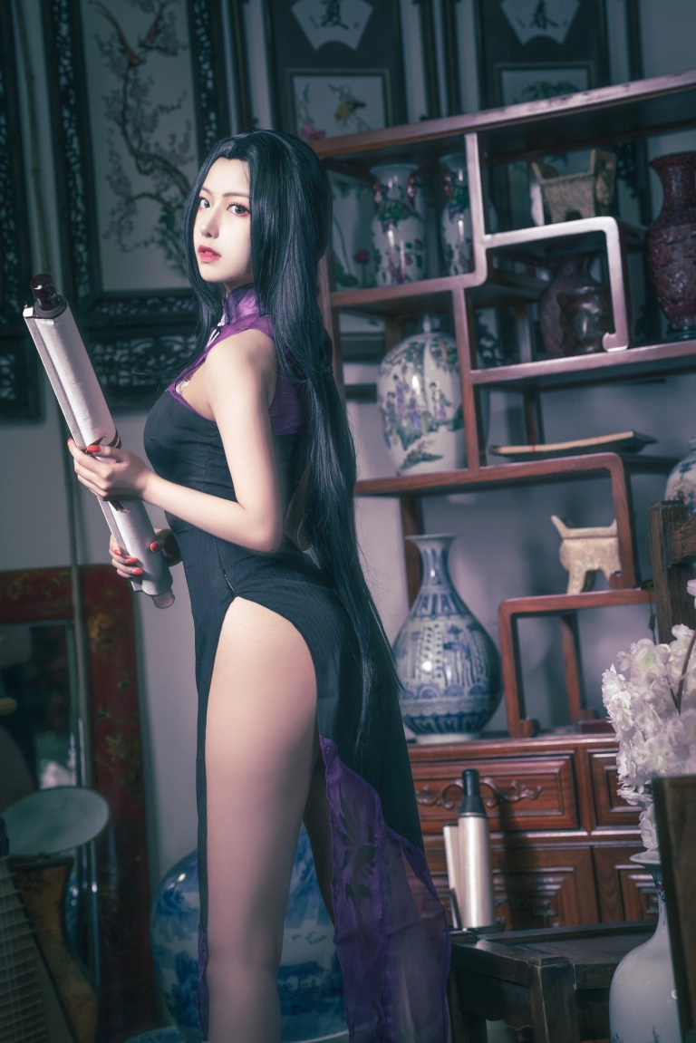 Shika小鹿鹿《万花旗袍》主题写真：6张全套美图