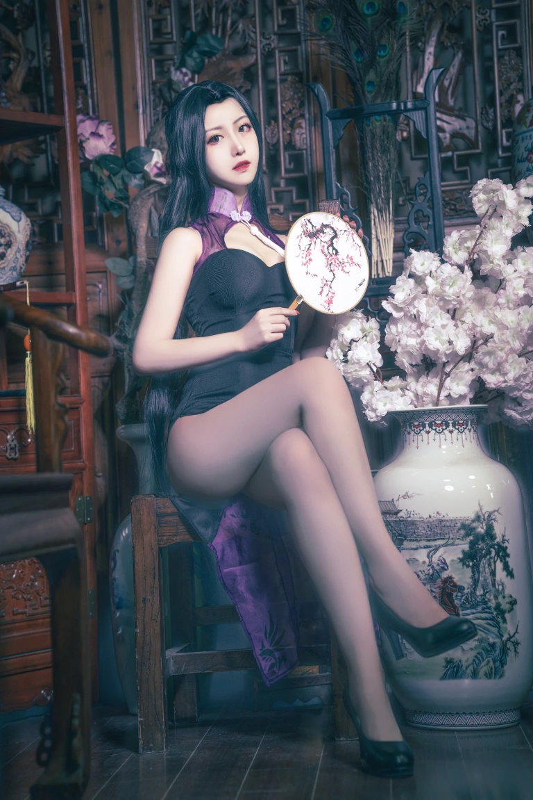 Shika小鹿鹿《万花旗袍》主题写真：6张全套美图