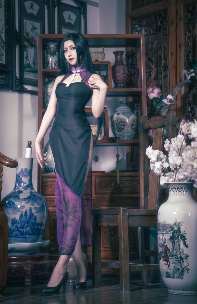 Shika小鹿鹿《万花旗袍》主题写真：6张全套美图