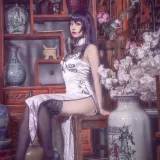 Shika小鹿鹿《学姐旗袍》主题写真：13张全套美图