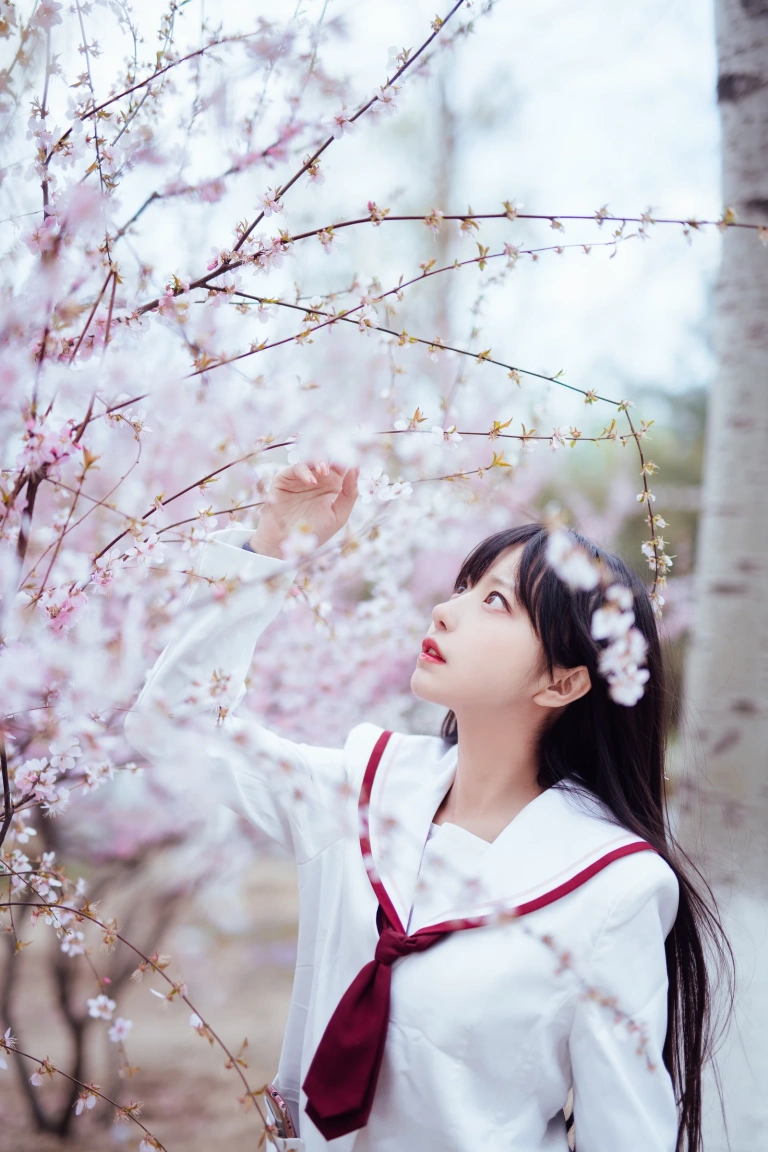 Shika小鹿鹿《樱花》主题写真：13张全套美图
