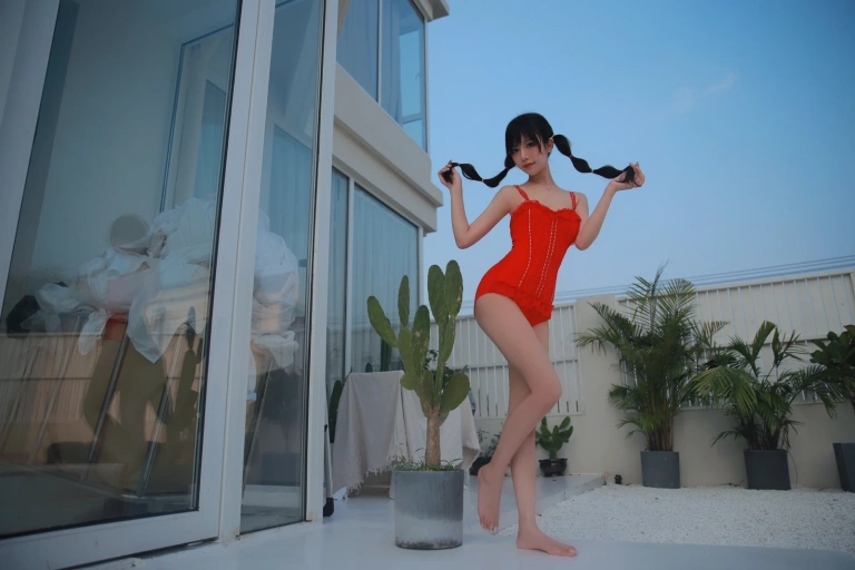Shika小鹿鹿《P1泳装两套》主题写真：63张全套美图