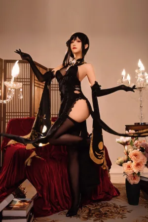 Shika小鹿鹿《碧蓝航线 镇海 奇奢花苑》主题写真：28张全套美图