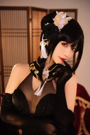 Shika小鹿鹿《碧蓝航线 镇海 奇奢花苑》主题写真：28张全套美图
