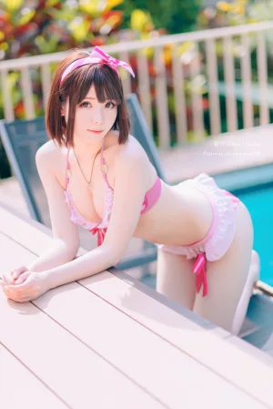 霜月shimo《加藤惠泳衣》主题写真：19张全套美图