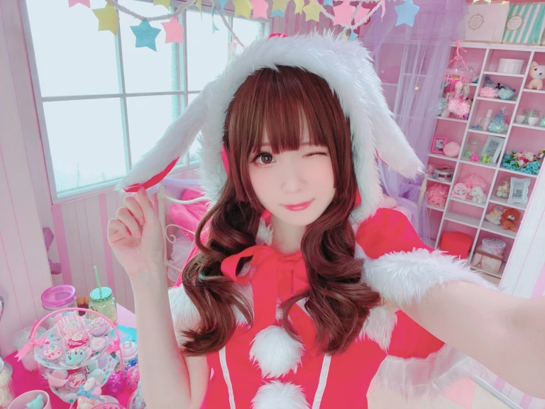 霜月shimo《兔子圣诞节》主题写真：12张全套美图