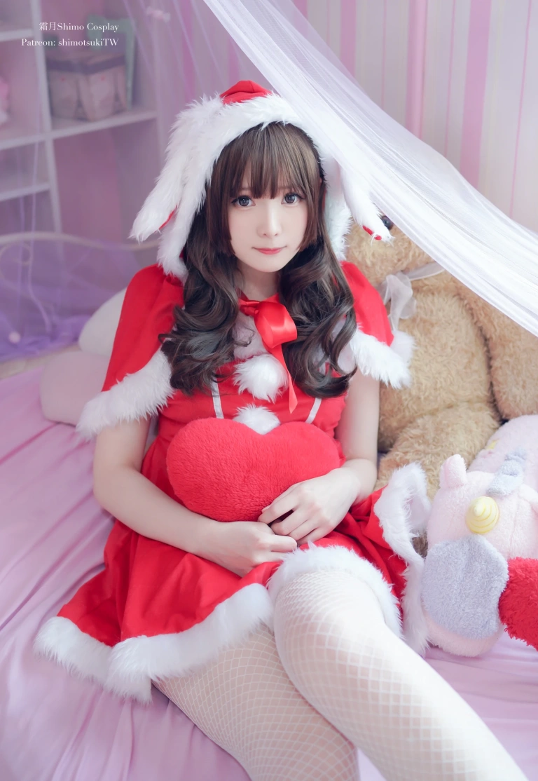 霜月shimo《兔子圣诞节》主题写真：12张全套美图