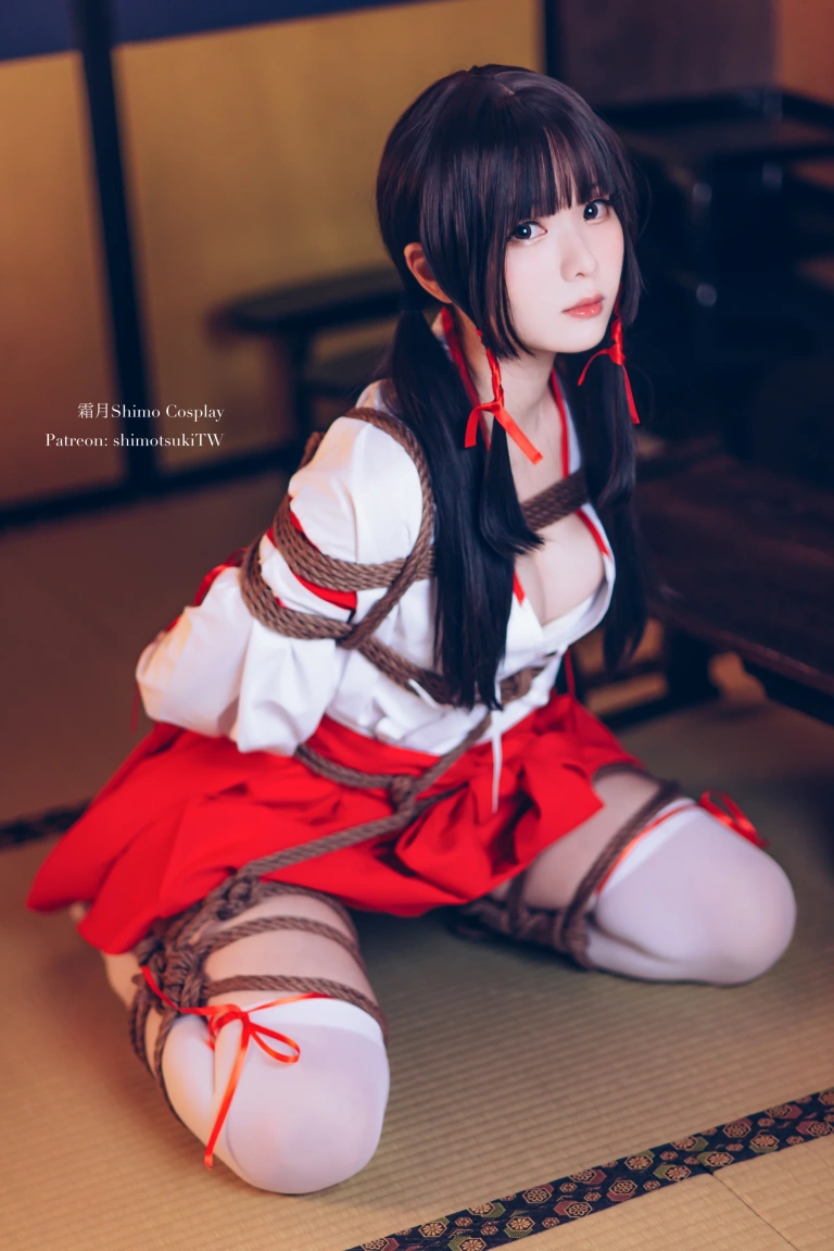 霜月shimo《巫女捆绑》主题写真：24张全套美图