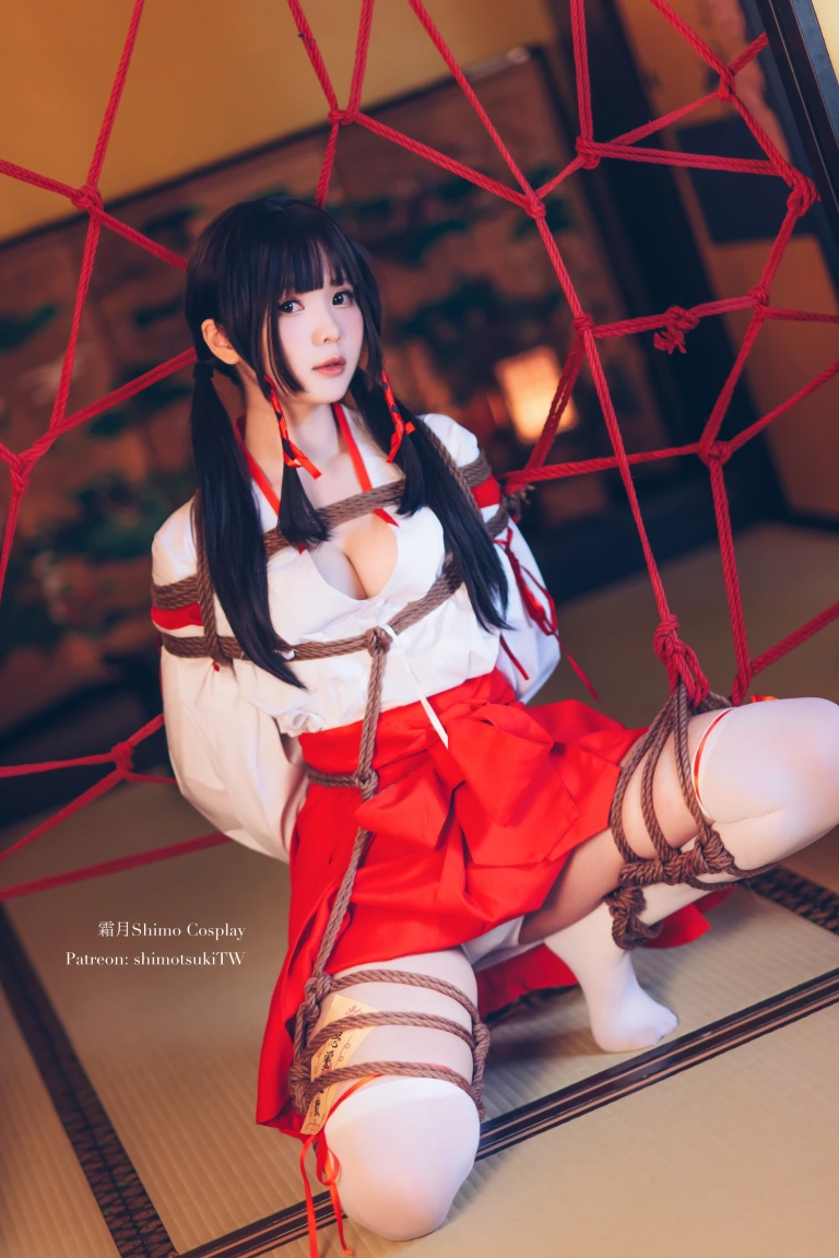 霜月shimo《巫女捆绑》主题写真：24张全套美图
