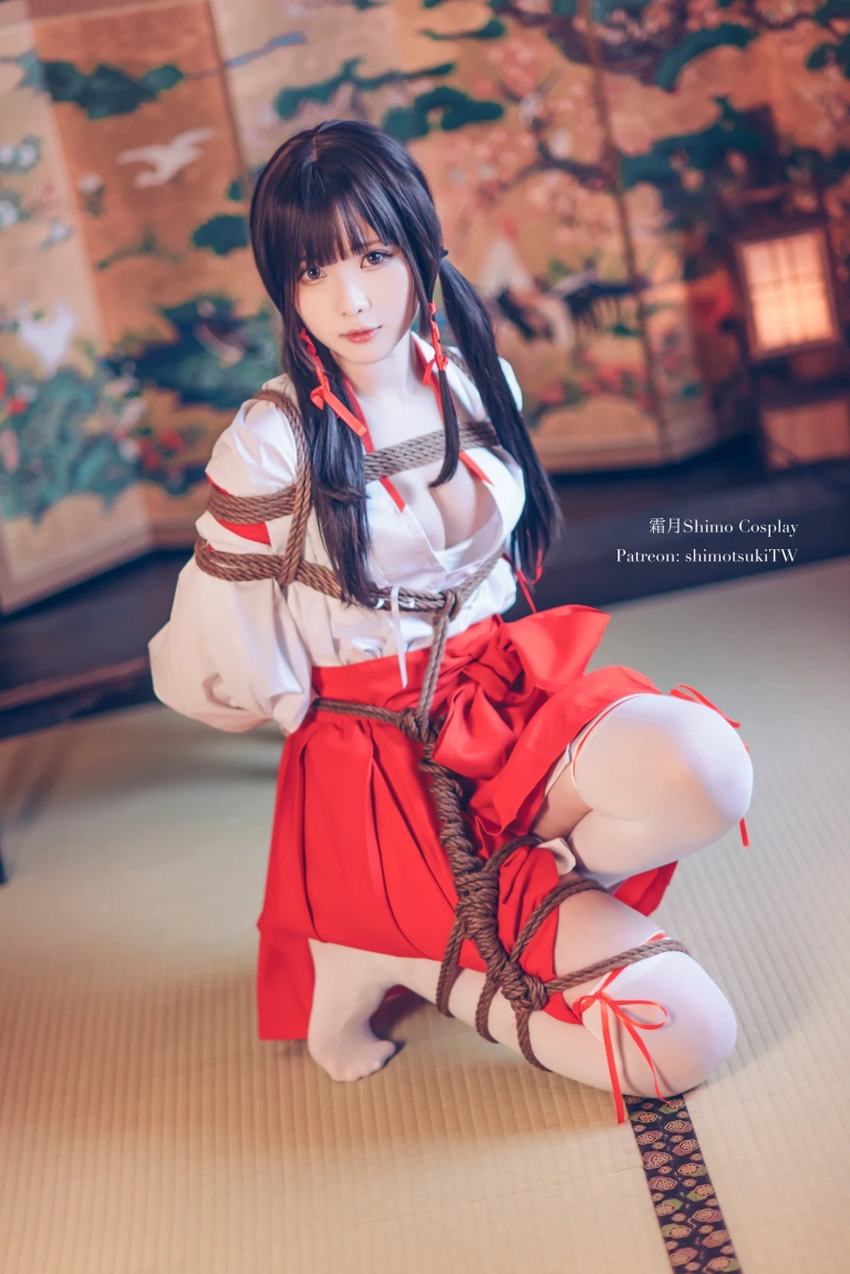 霜月shimo《巫女捆绑》主题写真：24张全套美图