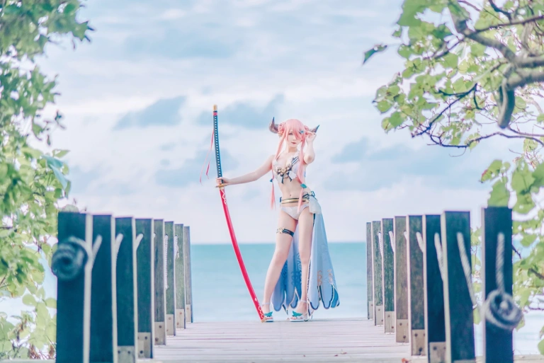 霜月shimo《碧蓝幻想・娜露梅亚》主题写真：95张全套美图