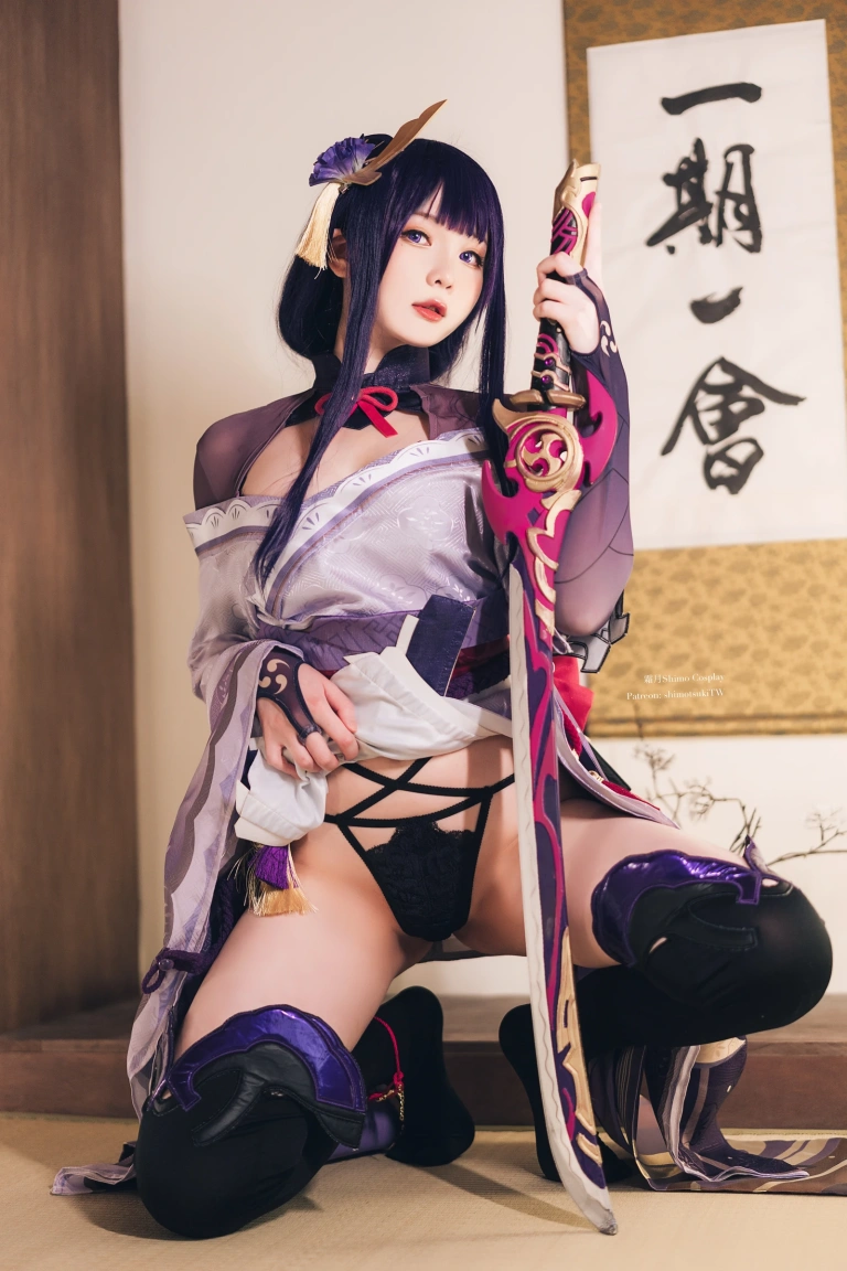 霜月shimo《Raiden Shogun》主题写真：15张全套美图