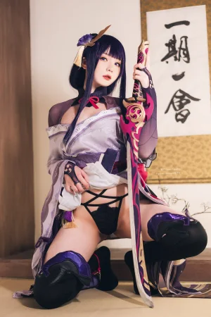 霜月shimo《Raiden Shogun》主题写真：15张全套美图