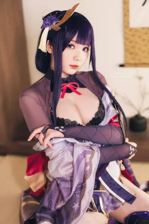 霜月shimo《Raiden Shogun》主题写真：15张全套美图