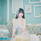 霜月shimo《Blue Lingerie》主题写真：41张全套美图