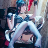 霜月shimo《千鳥格内衣 Houndstooth Underwear》主题写真：22张全套美图，含4个视频
