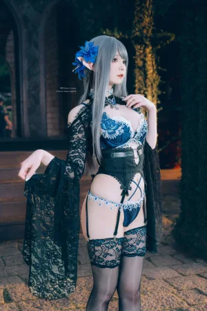 霜月shimo《Original Dark Elf》主题写真：16张全套美图