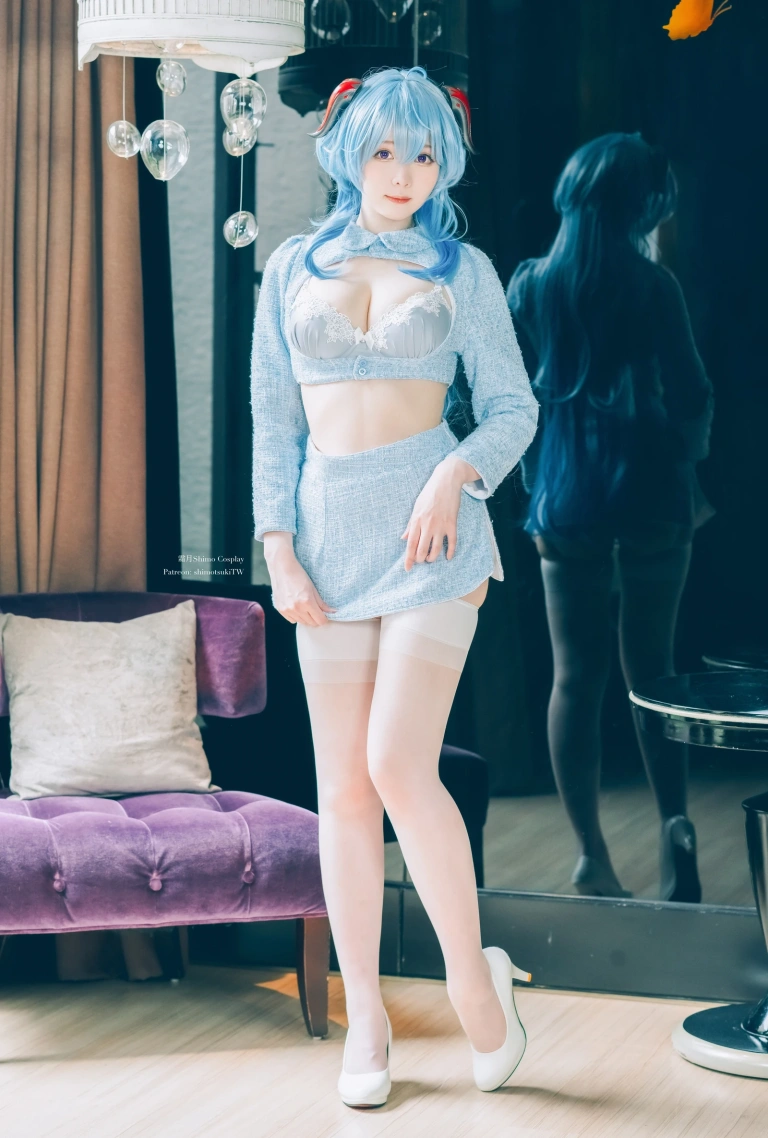 霜月shimo《Ganyu lingerie》主题写真：15张全套美图