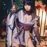小空Sora《原神·雷电将军》主题写真：17张全套美图