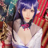 小空Sora《原神·雷电将军》主题写真：17张全套美图