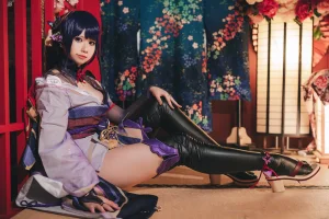 小空Sora《原神·雷电将军》主题写真：17张全套美图
