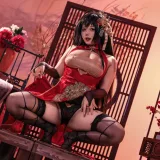 soso嗖嗖《双人柴郡大凤》主题写真：38张全套美图