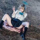 soso嗖嗖《明日奈夜樱户外》主题写真：39张全套美图