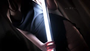 洛可ss《光效黑吊带》主题写真：30张全套美图