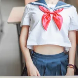 疯猫ss《VOL.02 制服写真集 同桌的水手服》主题写真：41张全套美图