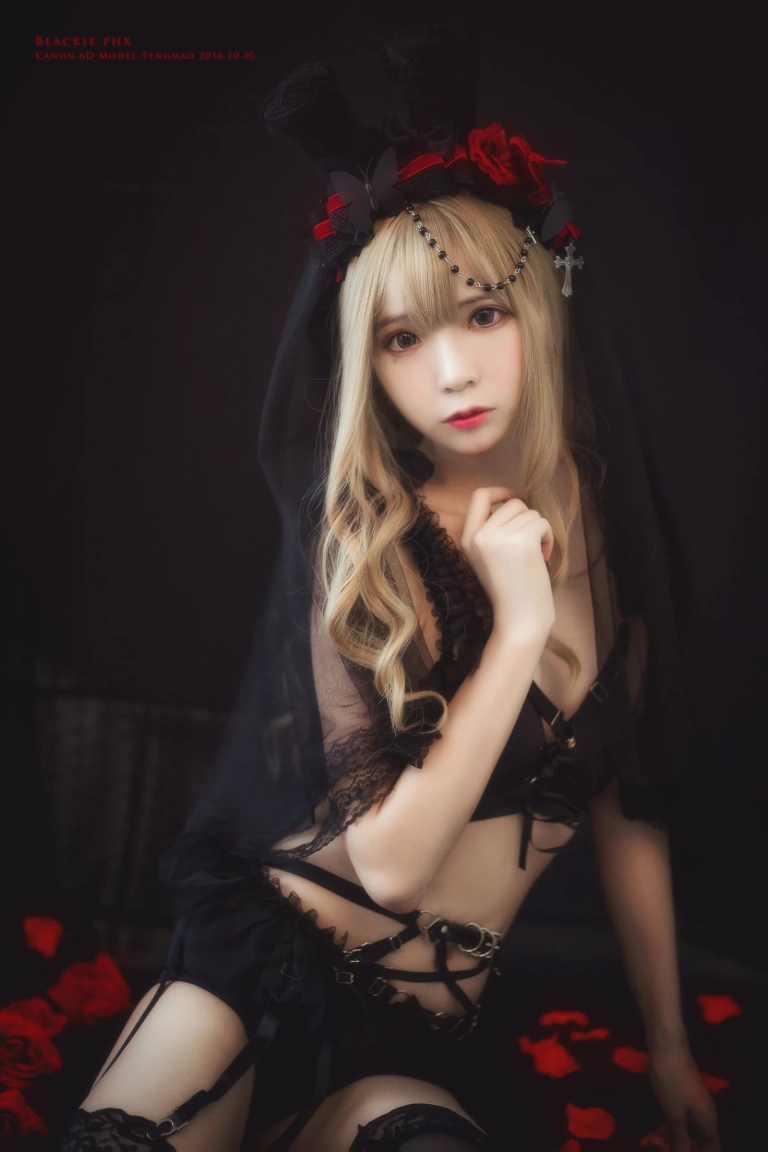 疯猫ss《VOL.03 黑丝写真集 黑色玫瑰》主题写真：20张全套美图